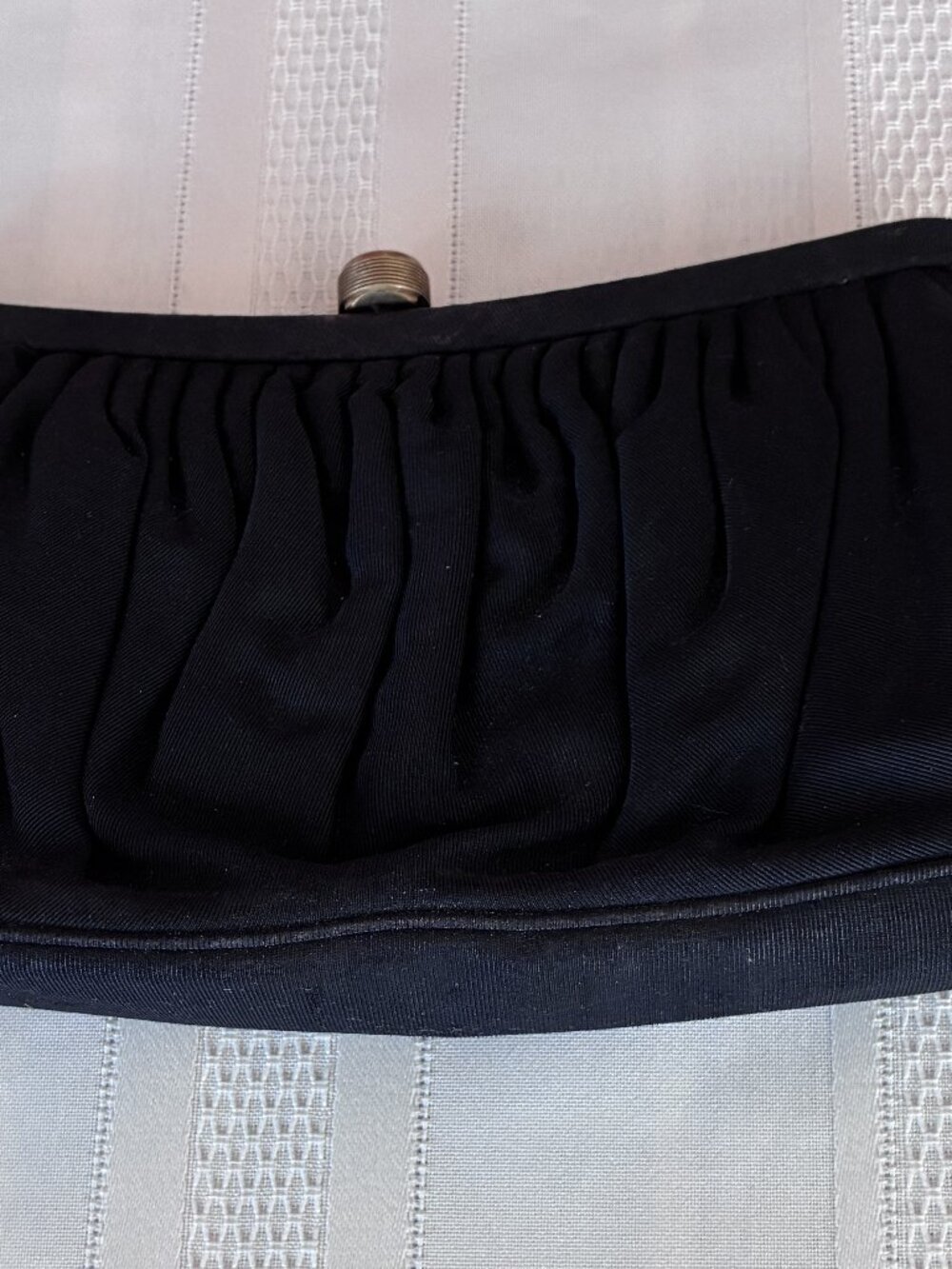 Vintage Garary Black Evening Bag with Satin Lining